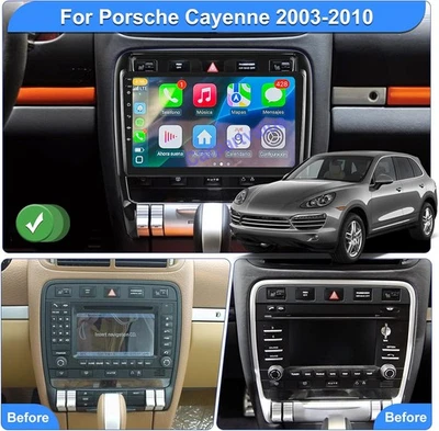 Para Porsche Cayenne 2003-2010 Carplay Android 14 Car Stereo Radio 2+32G Foto 1 de 4