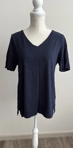 Camiseta Chico’s Cuello en V Ultimate Manga Corta Clásica Azul Marino Talla M - Imagen 1 de 6