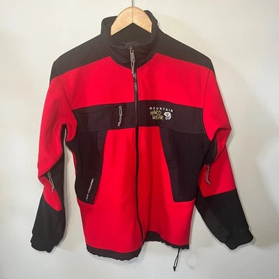 Chaqueta Mountain Hardwear para hombre Gore Windstopper Fleece Negro Rojo Cremallera completa Lluvia S Foto 1 de 4