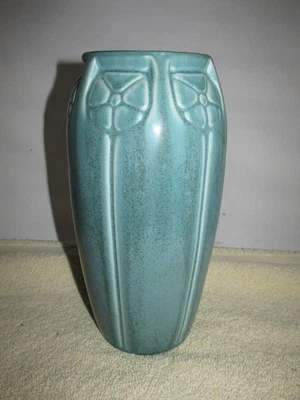 Rookwood Vase Turquoise Blue/Green #2431 w Stylized Flowers, Estate - Image 1 of 4