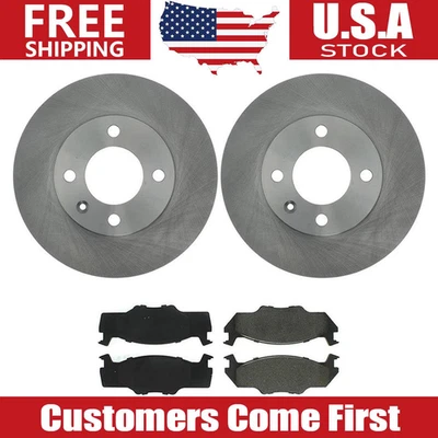 Juego de rotores de freno delanteros + pastillas de freno para Volkswagen Jetta 1980 - 1982 1983 1984 Foto 1 de 4