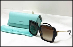 Tiffany Sunglasses Tf-4212-U 305/3B Square Tortoiseshell Pattern Brown Gradient - Picture 1 of 10