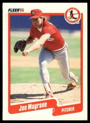 1990 Fleer Joe Magrane St. Louis Cardinals #252 - Image 1 of 2