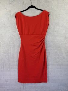 Diane Von Furstenberg Red Sleeveless Ruched Side Sheath Dress Size 10 BNWT... - Picture 1 of 16