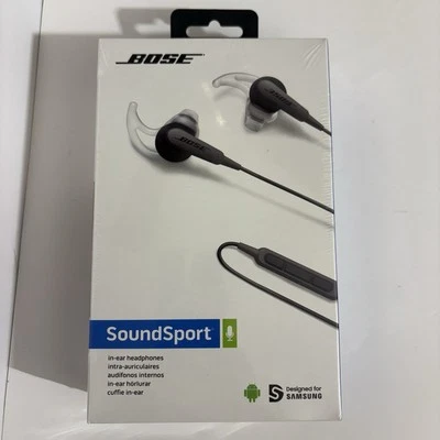 BOSE SoundSport cuffie in-ear cablate nero antracite Samsung e Android sigillate - Immagine 1 di 4