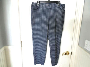 SOHO Apparel LTD Ladies Ankle Length Pants with Stretch Size 14 Gray Patterned - Picture 1 of 4