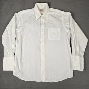 J.Press Shirt Mens 16.5-33 Oxford Button Up White USA Made Dress French Cuff - Picture 1 of 8