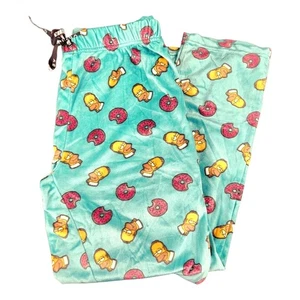 Pantalones de pijama Aeropostale Los Simpson Homer Donut ropa de salón para mujer M acogedor - Imagen 1 de 4