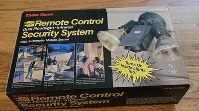 NOS Radio Shack Remote Control Infrared Dual Floodlight Security System 61-2604 - Image 1 of 4