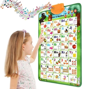 Interaktives Alphabet Wandtafel sprechendes ABC elektronisches Poster Spielzeug Lernen Presc - Bild 1 von 36