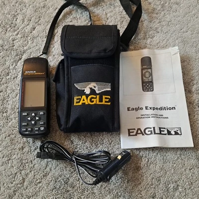 Lowrance Globalmap 100 GPS, Case (Works Tested) w/ 12 V. Battery Power Cord READ - Image 1 of 4