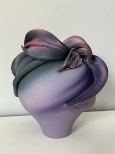 Kunstkeramik skurrile Sonnenuntergang Regenbogen Vase Skulptur Sylvia Brongo abstrakte Lilie - Bild 1 von 7