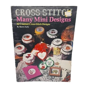 Plaid #7467 MANY MINI DESIGNS Jar Lids Gift Tags Cross Stitch Pattern Leaflet - Picture 1 of 6