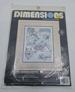 NEW Dimensions Cross Stitch Kit North American Beauties Polar Wildlife 3758 - Picture 1 of 7