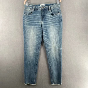 Carve Designs Denim Jeans Womens 8 Blue Organic Cotton Stretch Raw Hem Denim - Picture 1 of 13