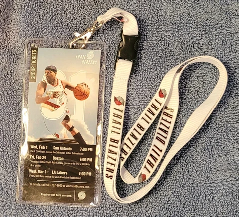 Portland Trail Blazers Logo Lanyard, 2006 Group Ticket Insert, Sebastian Telfair Cover