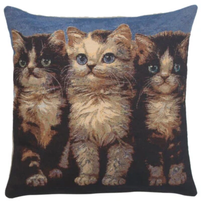 Purrfect Company Imported Jacquard Tapestry Cushion pillow Covers New 16x16 inch - Image 1 of 4