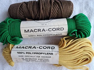 VINTAGE NEUE LILIE MAKRA-KORDEL - SMARAGD, GOLD & BRAUN - 3,175 MM (1/8") 50 YARD EA. - Bild 1 von 1