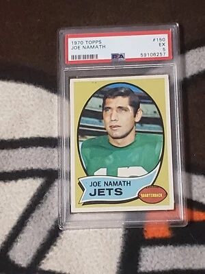 1970 topps joe namath psa 5, #150 - Image 1 of 4