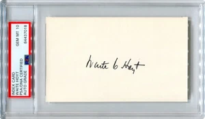 Tarjeta de índice autografiada firmada Hoyt Waite PSA grado automático gema como nueva 10 - Yankees de Nueva York - Imagen 1 de 1
