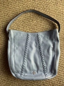orYANY Blue Pebbled Leather Braided Hobo Shoulder Bag - Chelsea - Picture 1 of 6