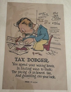 Antiguo Penny Dreadful Vinagre Valentine Tax Dodger - Imagen 1 de 1