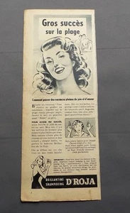 PUB PUBLICITE ANCIENNE ADVERT CLIPPING 010617 / BRILLANTINE SHAMPOOING DR ROJA - Imagen 1 de 1
