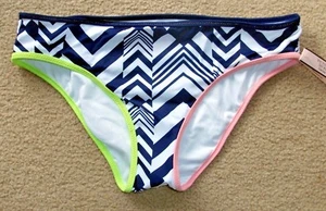 Victoria's Secret Badeanzug Unterteil klassisch Hipster Gr. S Ink Blot Geo Navy Neu mit Etikett - Bild 1 von 4