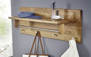 Garderobe Hutablage 81cm Wildeiche Eiche massiv Holz geölt NEU OVP!!!! - Bild 1 von 1