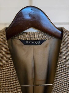 BURBERRY Plaid Men's Blazer Jacket size 46L read description! - Picture 1 of 9