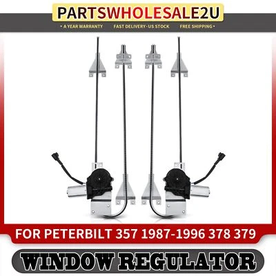 2pcs Front Power Window Regulator with Motor for Peterbilt 357 378 379 2003-2005 - Image 1 of 4