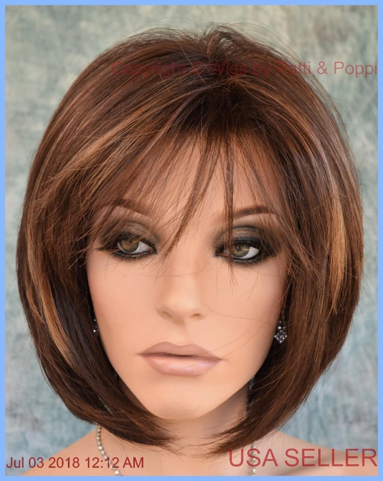 "cameron" Rene of Paris Hi Fashion Wig Coffee Latte Classy Bob Style
