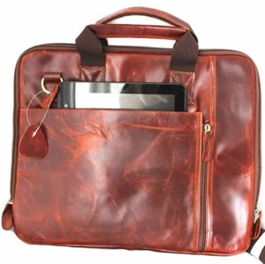 Echt Echt Echt Vollleder Aktentasche Handtasche Herren 13 Laptop 14 Business Laptop  - Bild 1 von 11