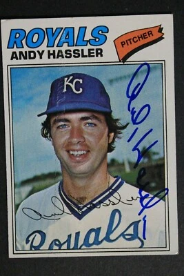 Andy Hassler (d.2019) Kansas City Royals Autograph 1977 Topps #602 Signed Card  - Image 1 of 3