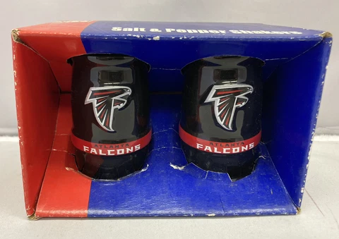 NFL Atlanta Falcons Football Team Logo Glass Salt & Pepper Shakers Cover