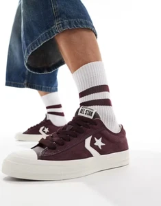Sneakers basse uomo Converse Star Player 76 scamosciate taglia 9,5 marrone NUOVE - Foto 1 di 10