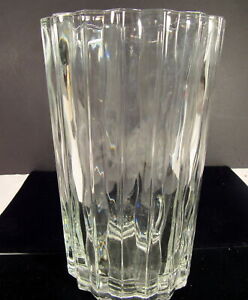 Marquis by Waterford 8-5/8" Lead Crystal Oval Vase Signed 