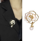 Elegant Camellia Flower Imitation Pearl Brooches Clothing Accessories Jewelry