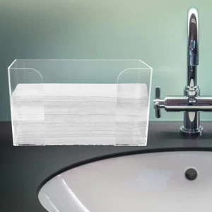 Soporte para toallitas de papel caja de pañuelos rectangular extracción de servilletas dispensador de toallas para invitados - Imagen 1 de 12