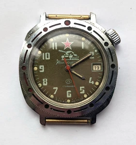 VOSTOK KOMANDIRSKIE TANK Soviet Vintage Military Watch made in USSR 1980s - Picture 1 of 6