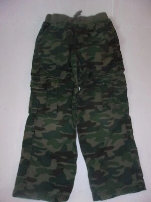 Cute Boys J Khaki Size 5 Cargo Camo Camouflage Pants Elastic Waist Winter Fall - Image 1 of 4