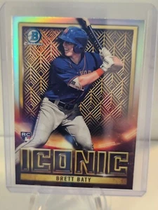 2023 Bowman Cromo Brett Baty Icónico Refractor Novato Mets RC #BI-20 - Imagen 1 de 2