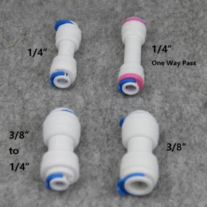 Accesorios de empuje de conexión rápida recta de 1/4" 3/8" agua RO ósmosis inversa - Imagen 1 de 8