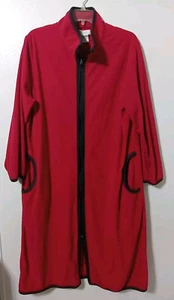 Vanity Fair Women's Zipper Front Robe Large Long Sleeves Below Knee Length - Picture 1 of 11