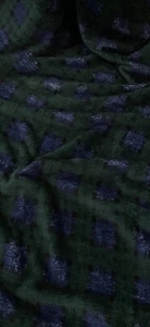 Botella de tela de lana de abrazo tartán verde azul negro azul 58"" precio por metro - Imagen 1 de 2