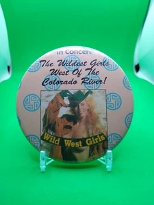 Vintage Wild West Girls Strip Tease Show Advertising Pins Badge Riverside Casino - Picture 1 of 2