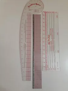  Vintage Dritz See Thru Dressmaker's Clear Ruler No.621 4"x15" Plus 2 More - Picture 1 of 10