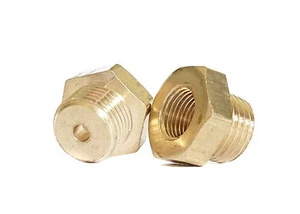 Pressure Gauge Adapter 1/8 BSPT Female x 1/4 BSPT Male Brass - Picture 1 of 1