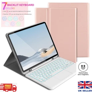 Backlit Smart Keyboard Touchpad & Case Cover For iPad Pro 12.9 3rd 4th & 5th Gen - Picture 1 of 9