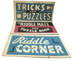 Vintage 30's Tricks and Puzzles Riddle corner Fun book Puzzles games USA - Imagen 1 de 10